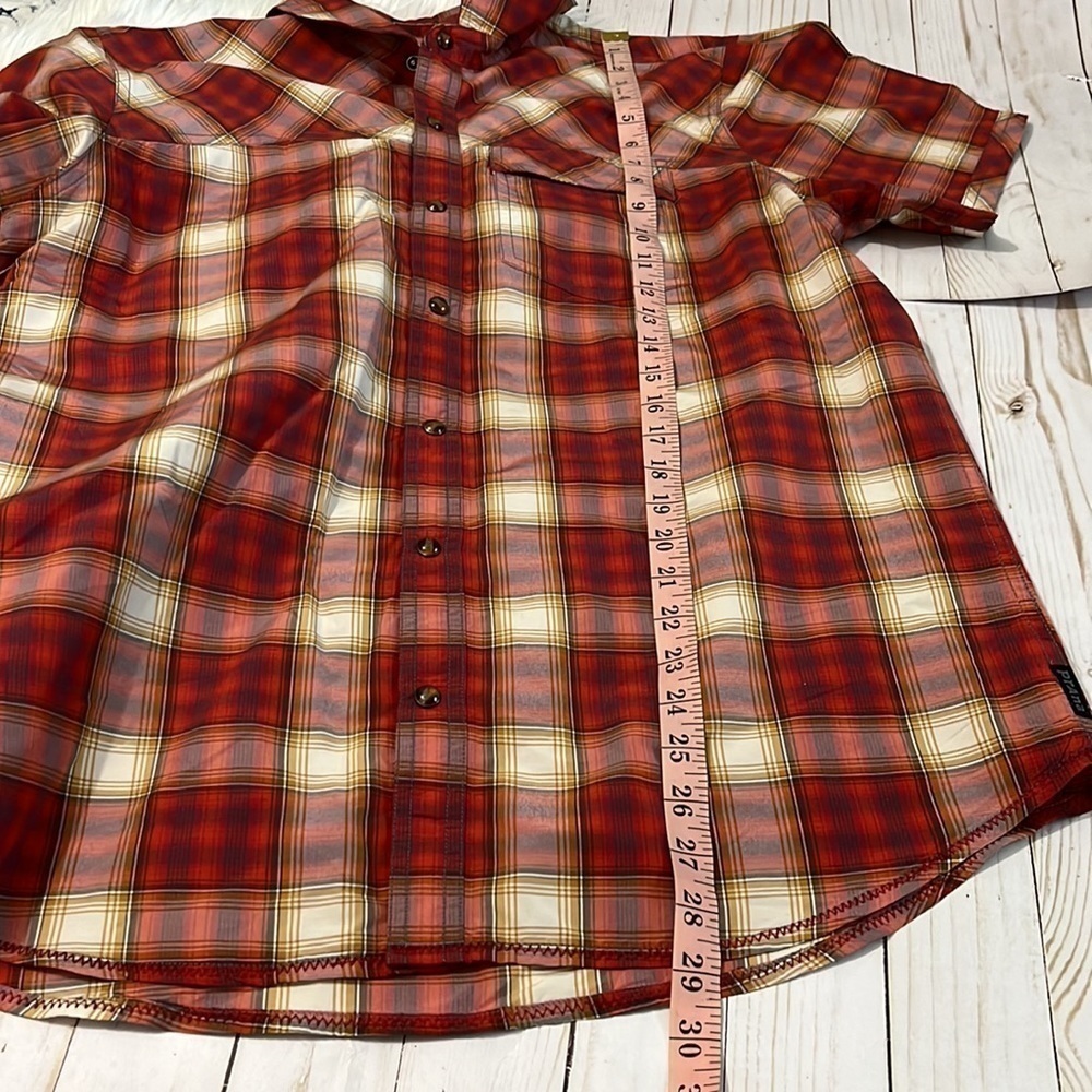 Prana plaid button down slim fit shirt size L - Picture 9 of 9